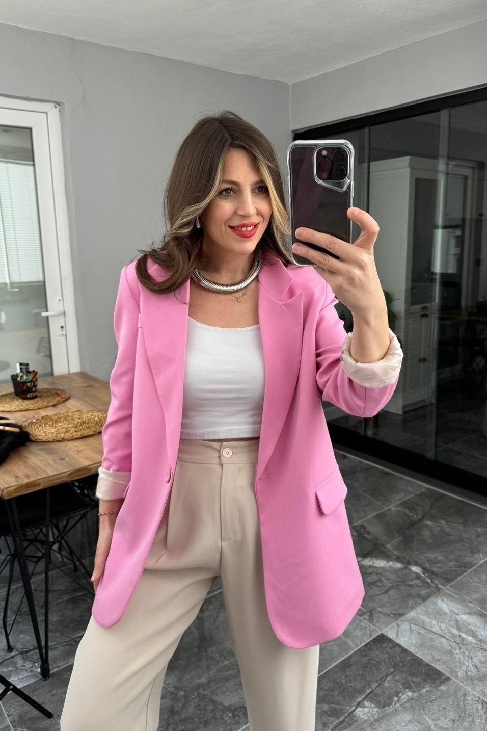 CeketPremıum Blazer Ceket Pembe