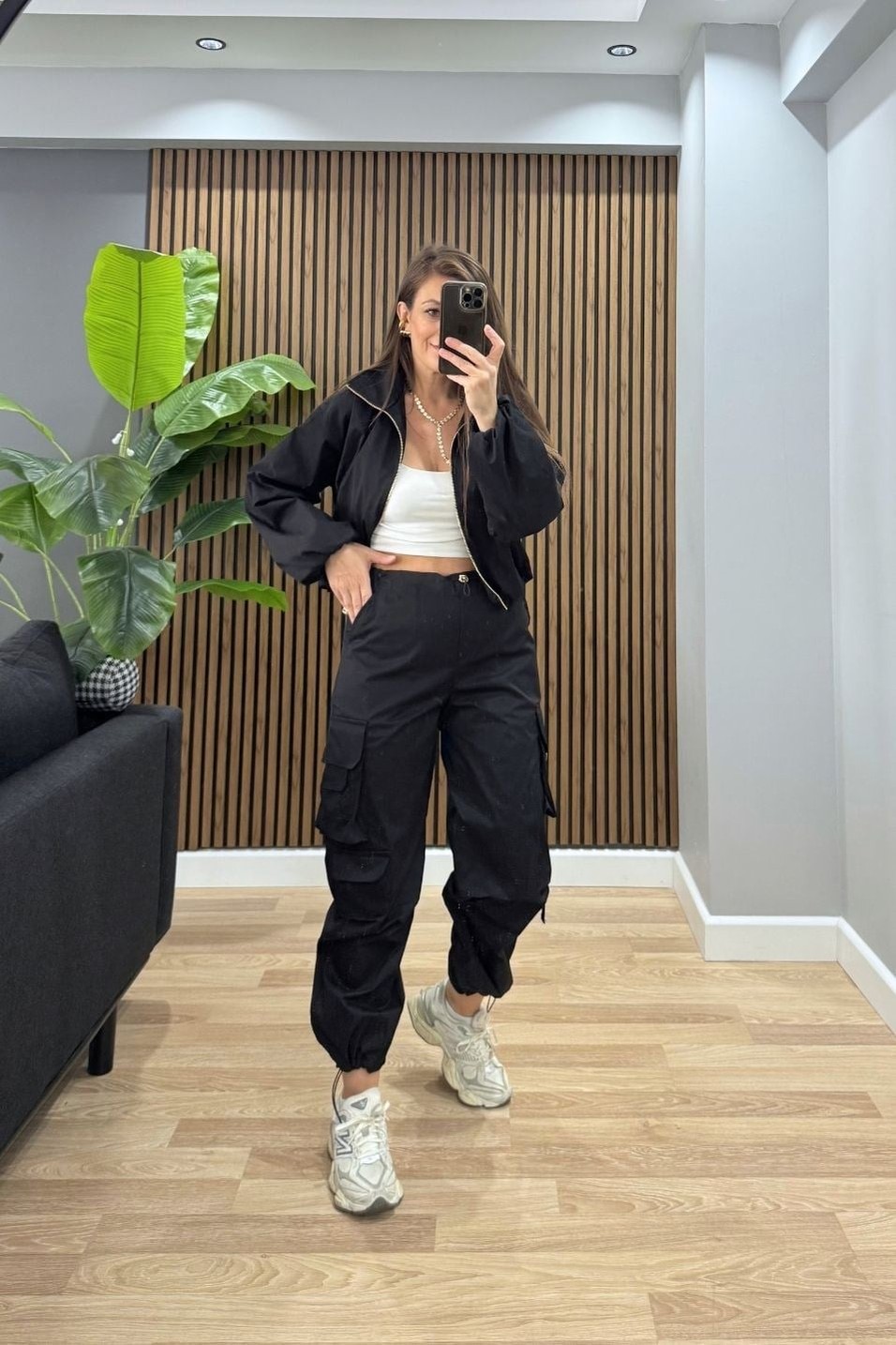 CeketVera Dik Yaka Bomber Ceket Siyah