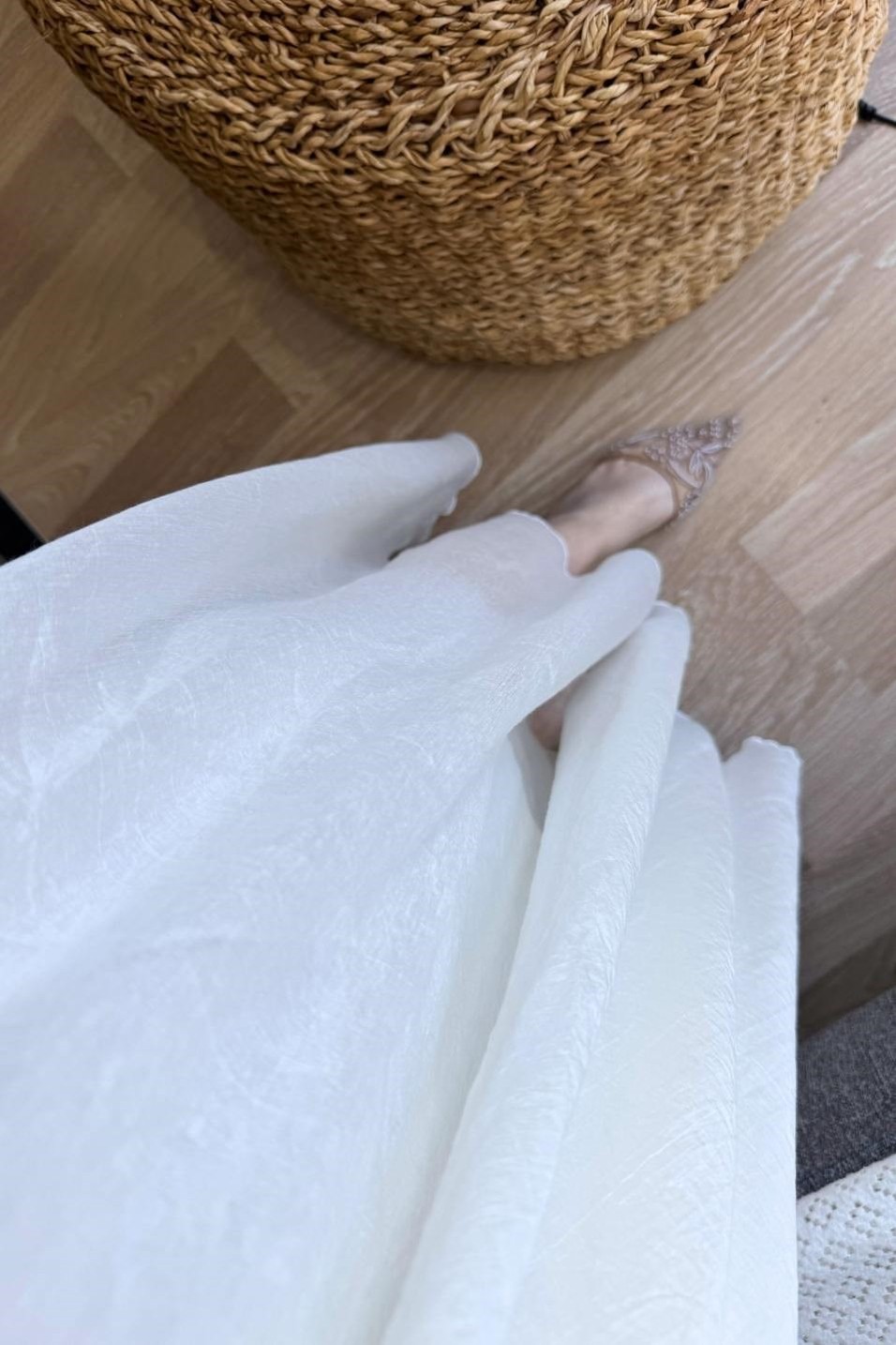 EtekArlena Asimetrik Maxi Etek Krem
