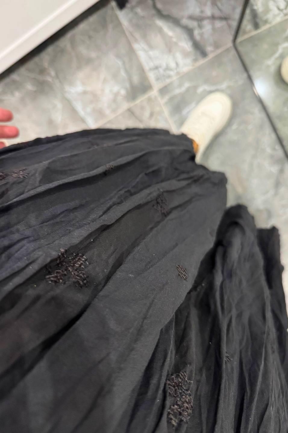 EtekBrode Kraşlı Astarlı Etek Siyah