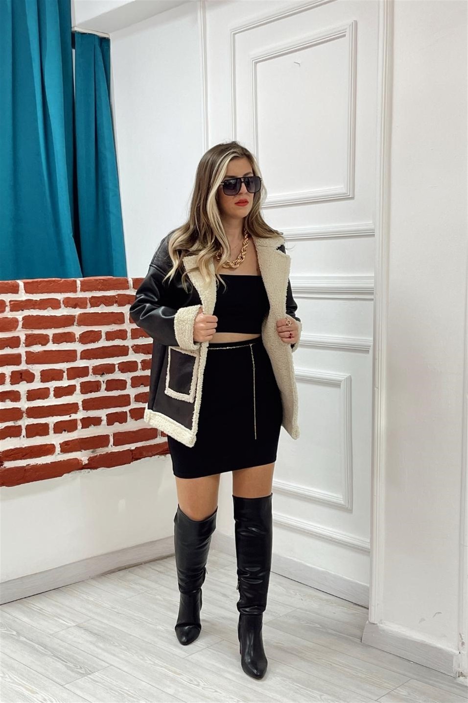 EtekKısa Kalem Etek Siyah