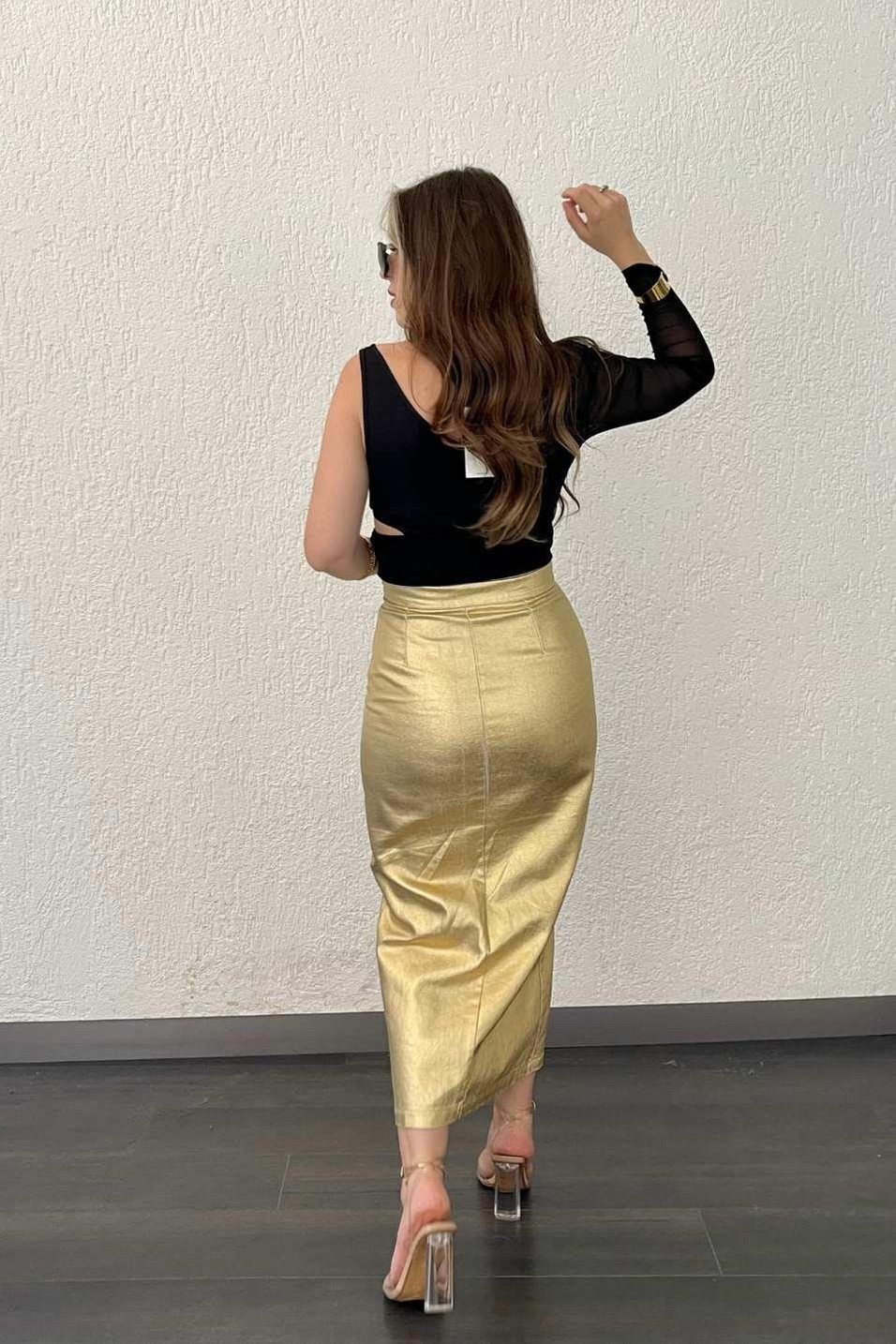 EtekÖnü Yırtmaçlı Varak Etek Gold