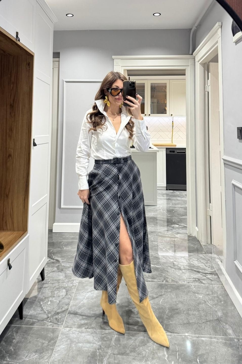 GömlekSlim Fit Gömlek Ekru