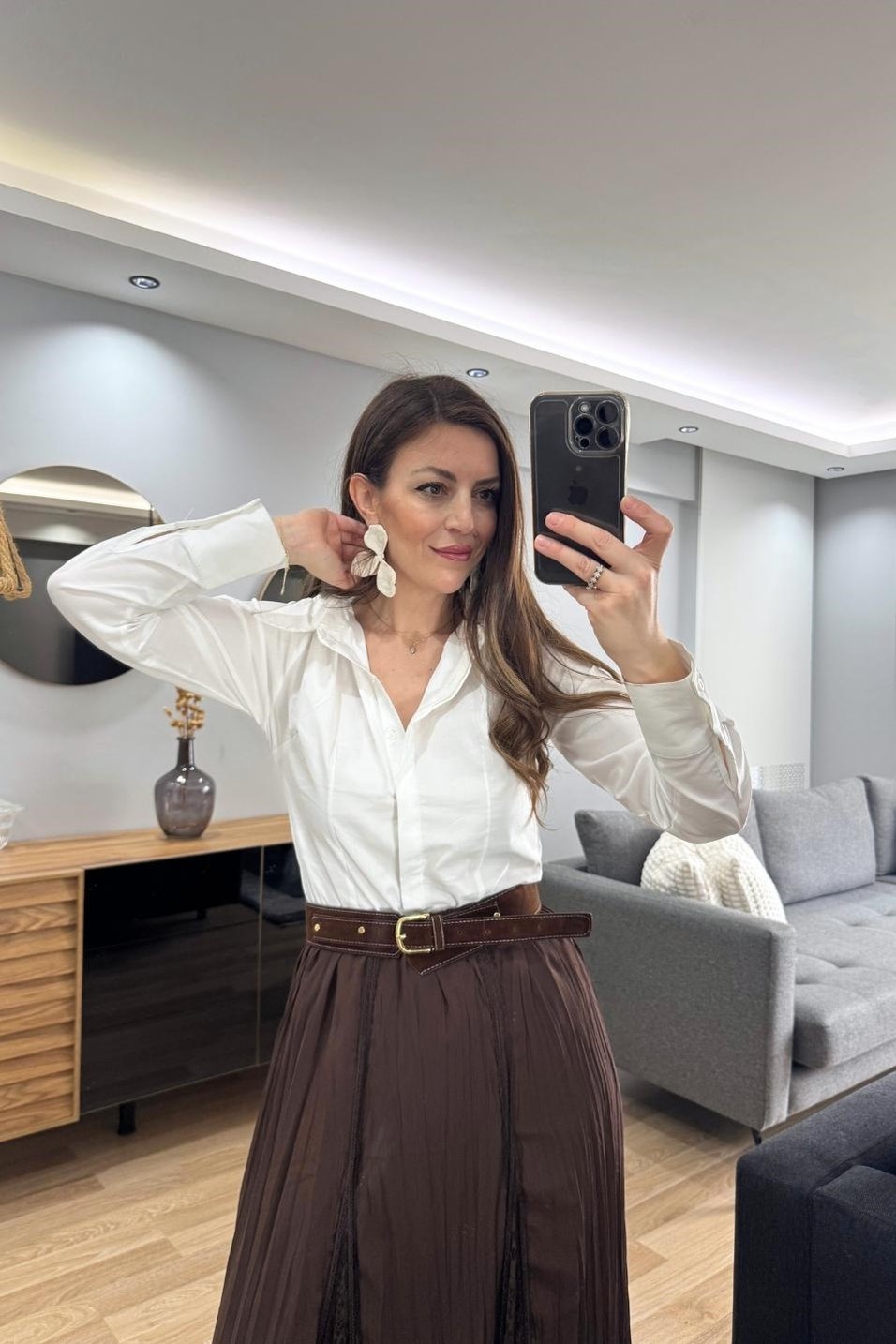 GömlekSlim Fit Gömlek Ekru