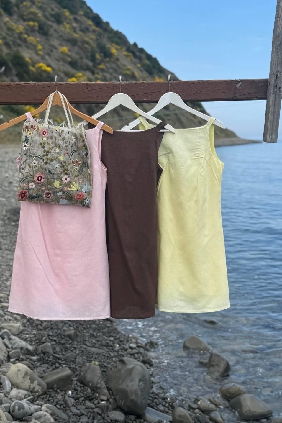 Günlük ElbiseAntoryum Keten Astarlı Elbise Pembe