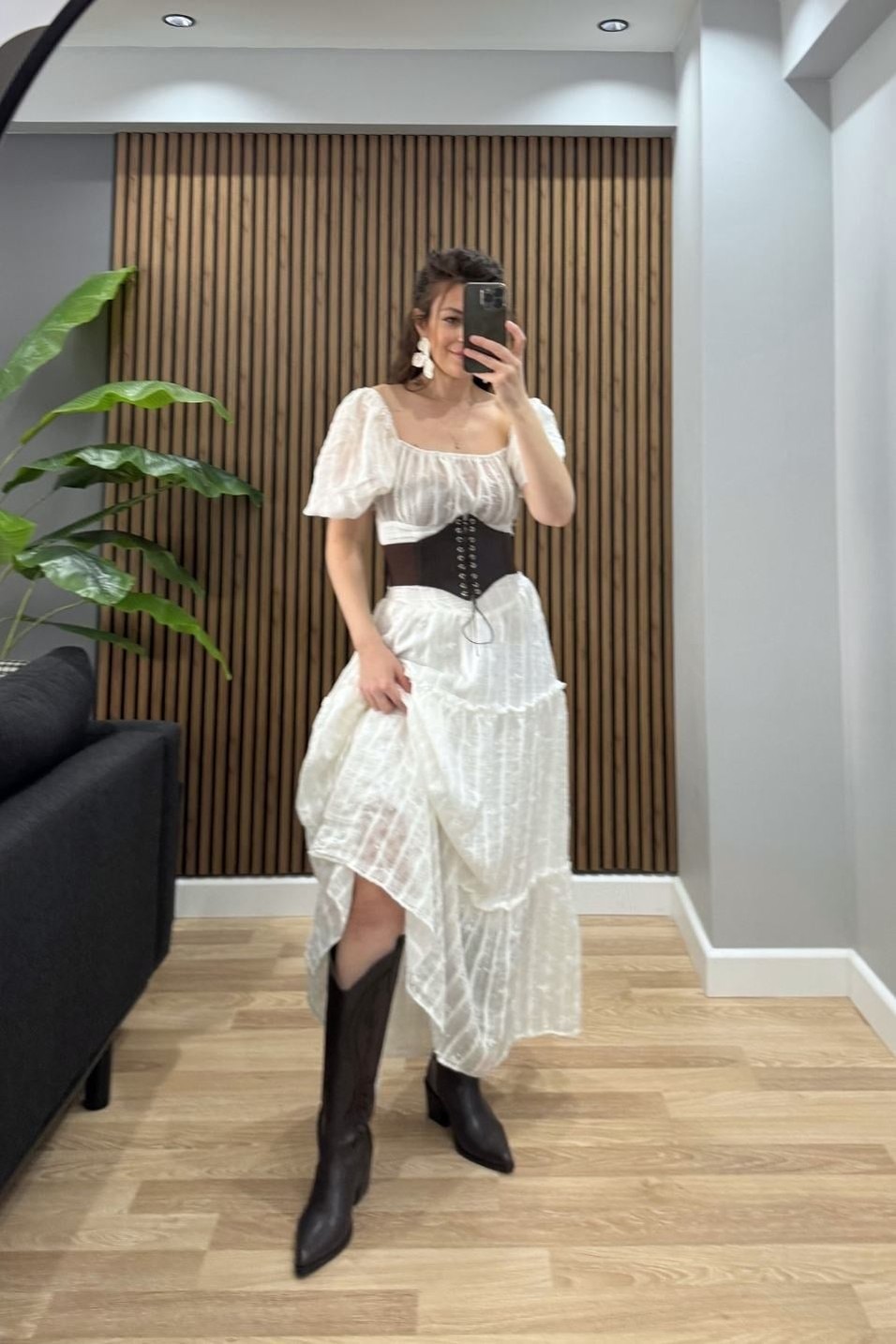Günlük ElbiseLuna Soft Bohem Elbise Beyaz