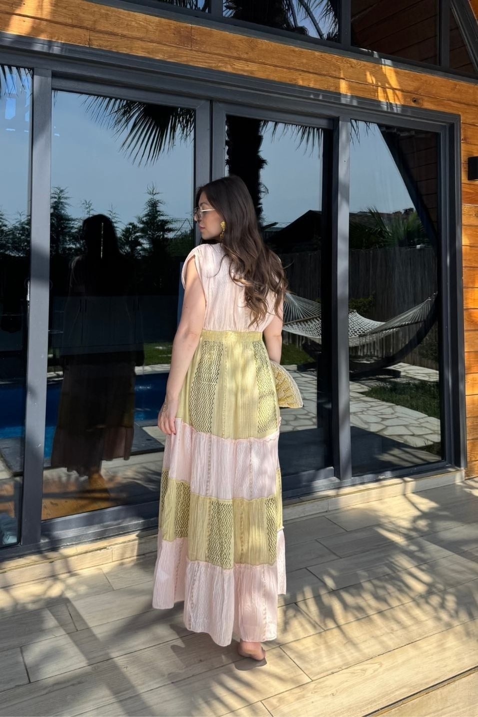 Günlük ElbiseRosalie Boncuk İşlemeli Bohem Maxi Elbise Multi Color