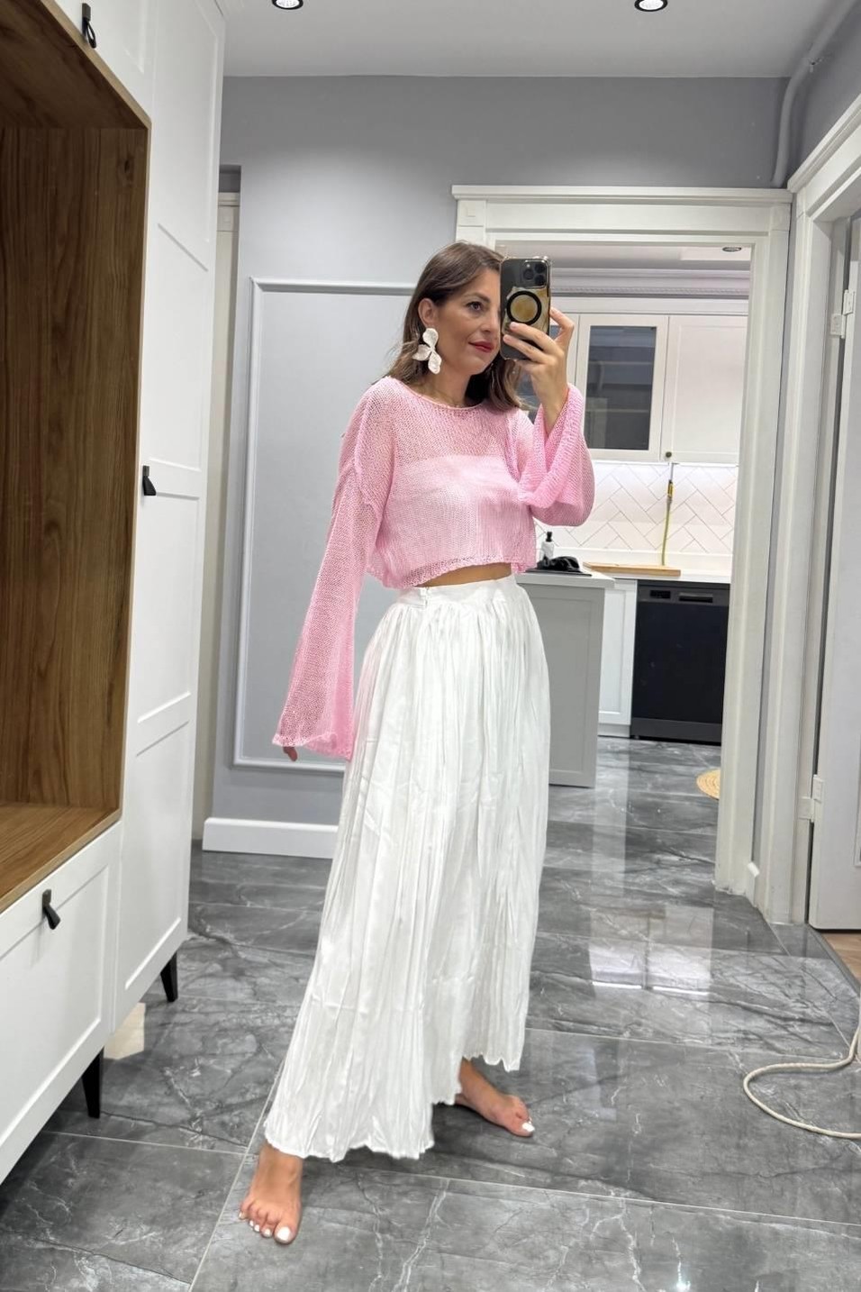 KazakSummer Breeze İnce Triko Pembe