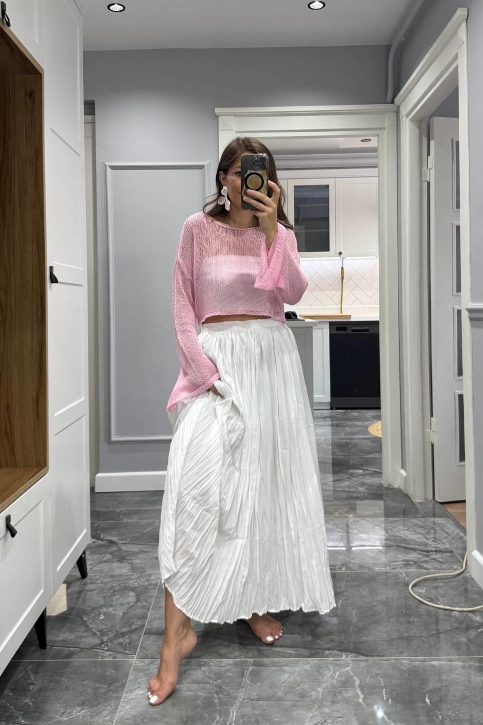 KazakSummer Breeze İnce Triko Pembe