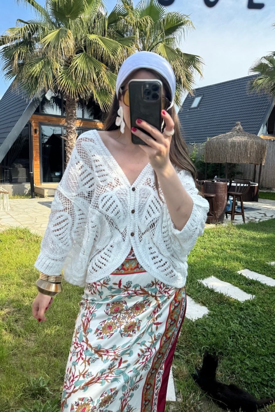 KimonoBoheme Örgü Kimono Ekru