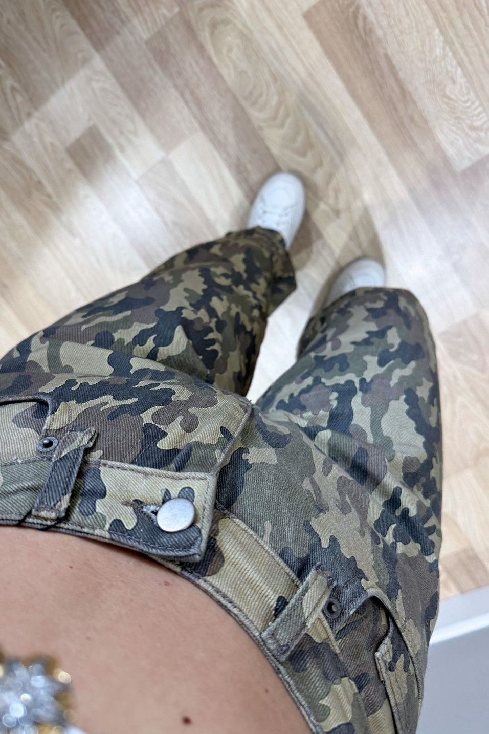 Kot PantolonMarka Model Kamuflaj Barrel Jean Multi Color