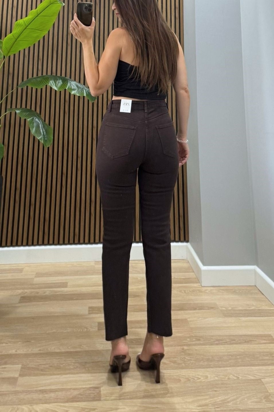 Kot PantolonZr Model Boyfit Jean Acı Kahve