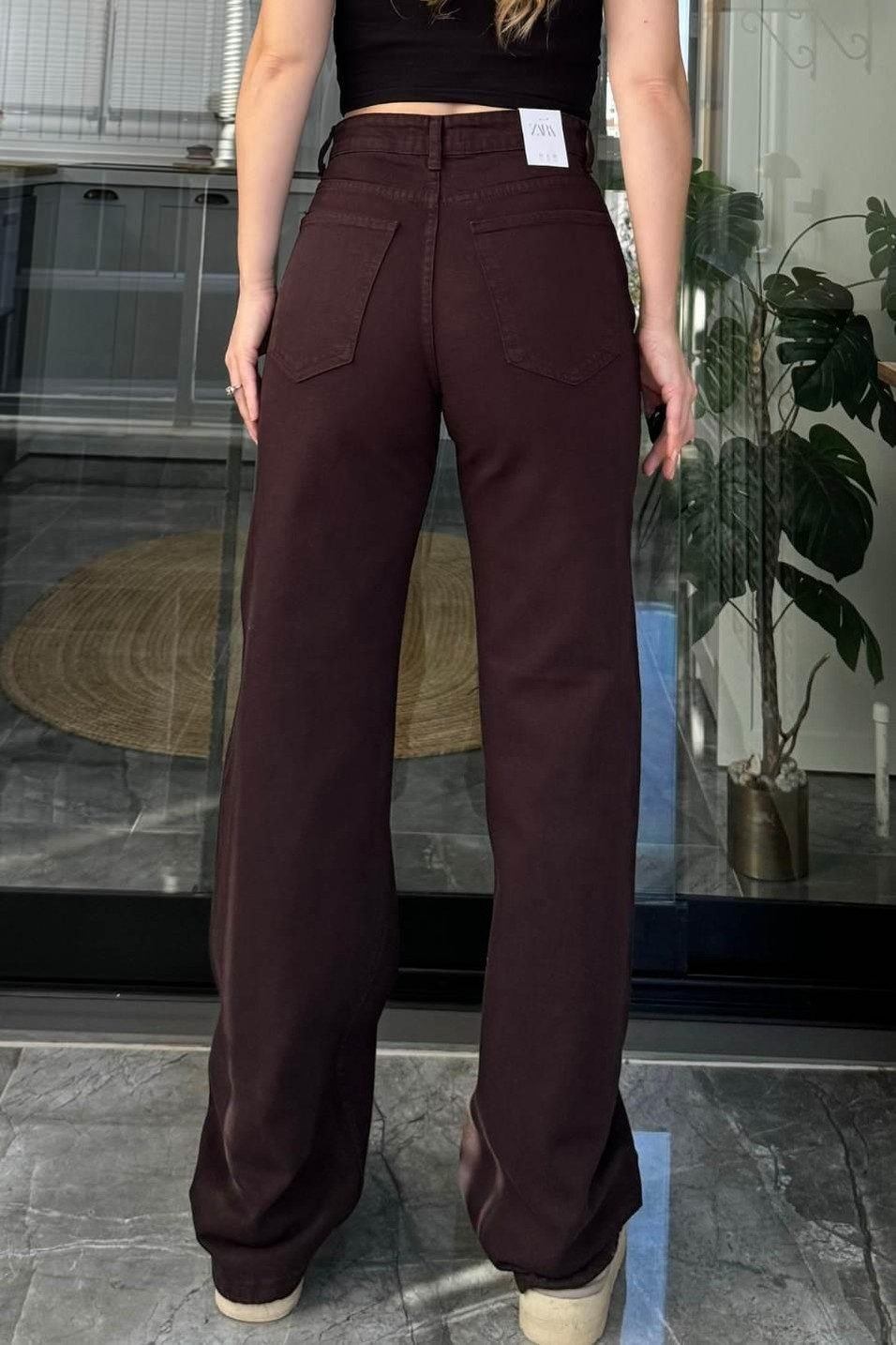 Kot PantolonZr Model Straight Jean Acı Kahve