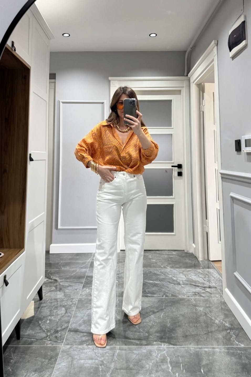 Kot PantolonZr Model Straight Jean Beyaz