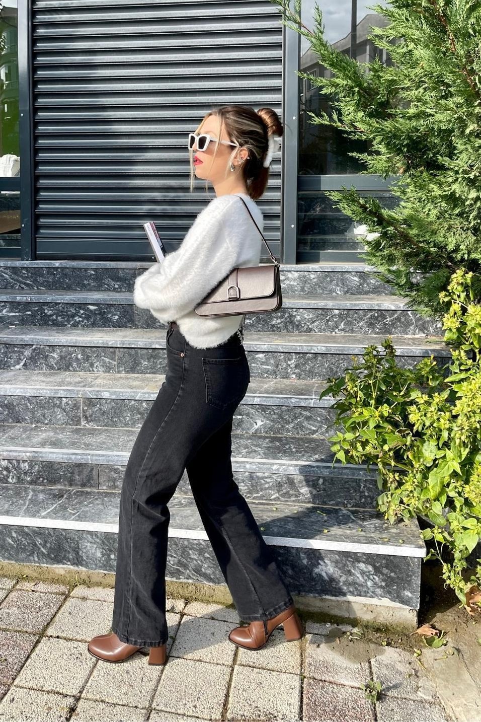 Kot PantolonZr Model Straight Jean Füme