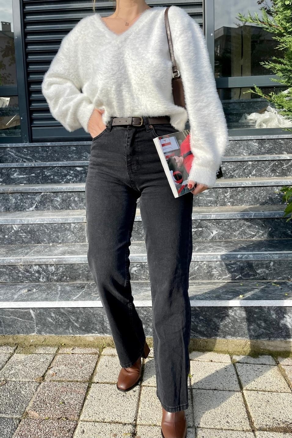 Kot PantolonZr Model Straight Jean Füme