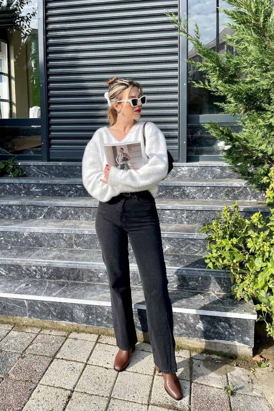 Kot PantolonZr Model Straight Jean Füme