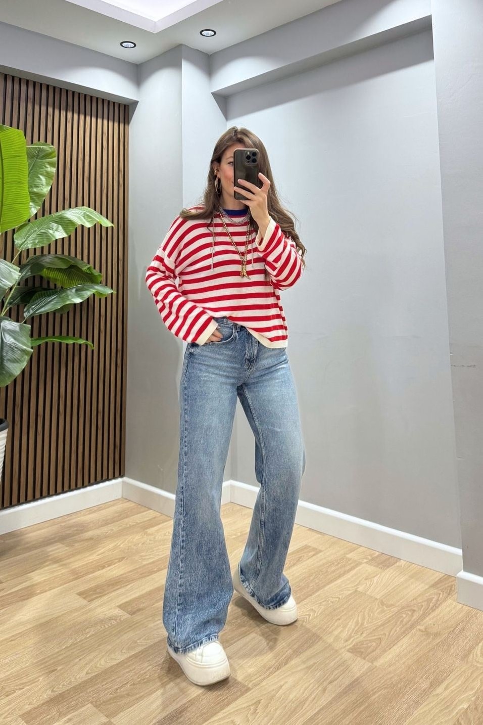 Kot PantolonZr Model Wide Leg Jean Açık Mavi