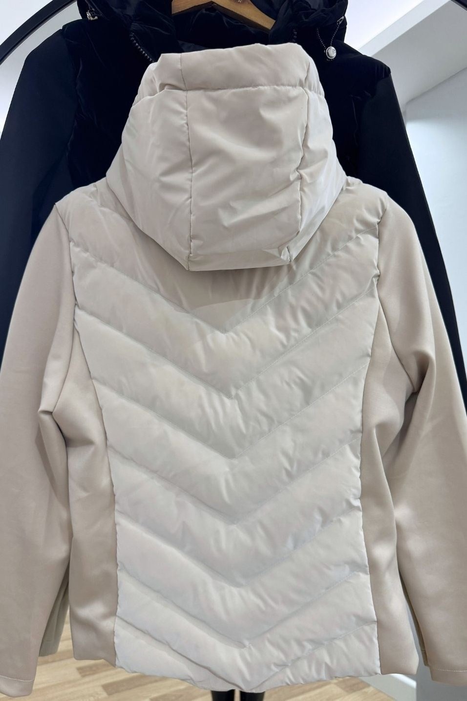 MontKapüşonlu Dolgulu Premium Mont Bej