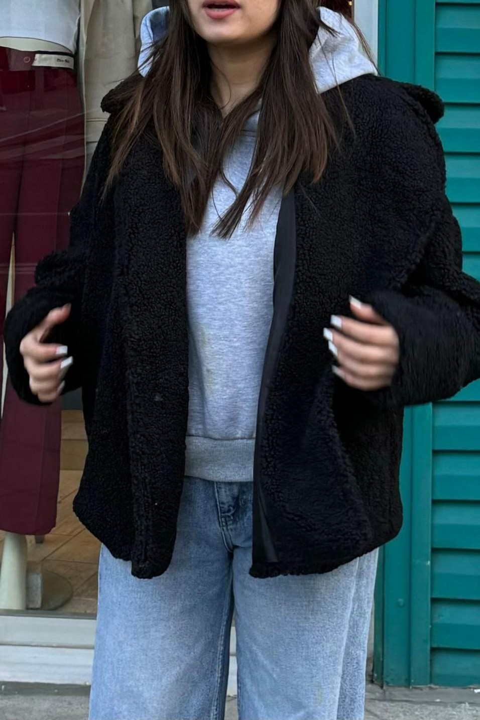 MontMarka Model İçi Astarlı Teddy Mont Siyah