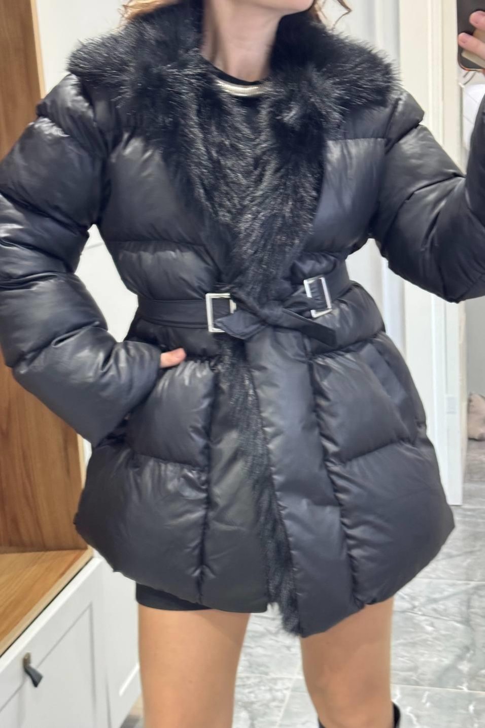 MontWinter Aura Şişme Mont Siyah