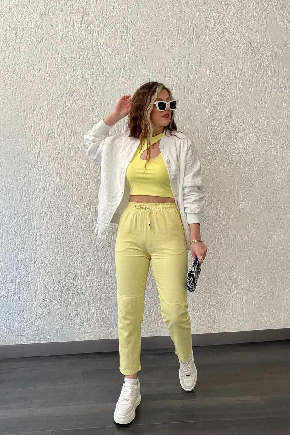 PantolonÇimalı Gabardin Pantolon Hardal