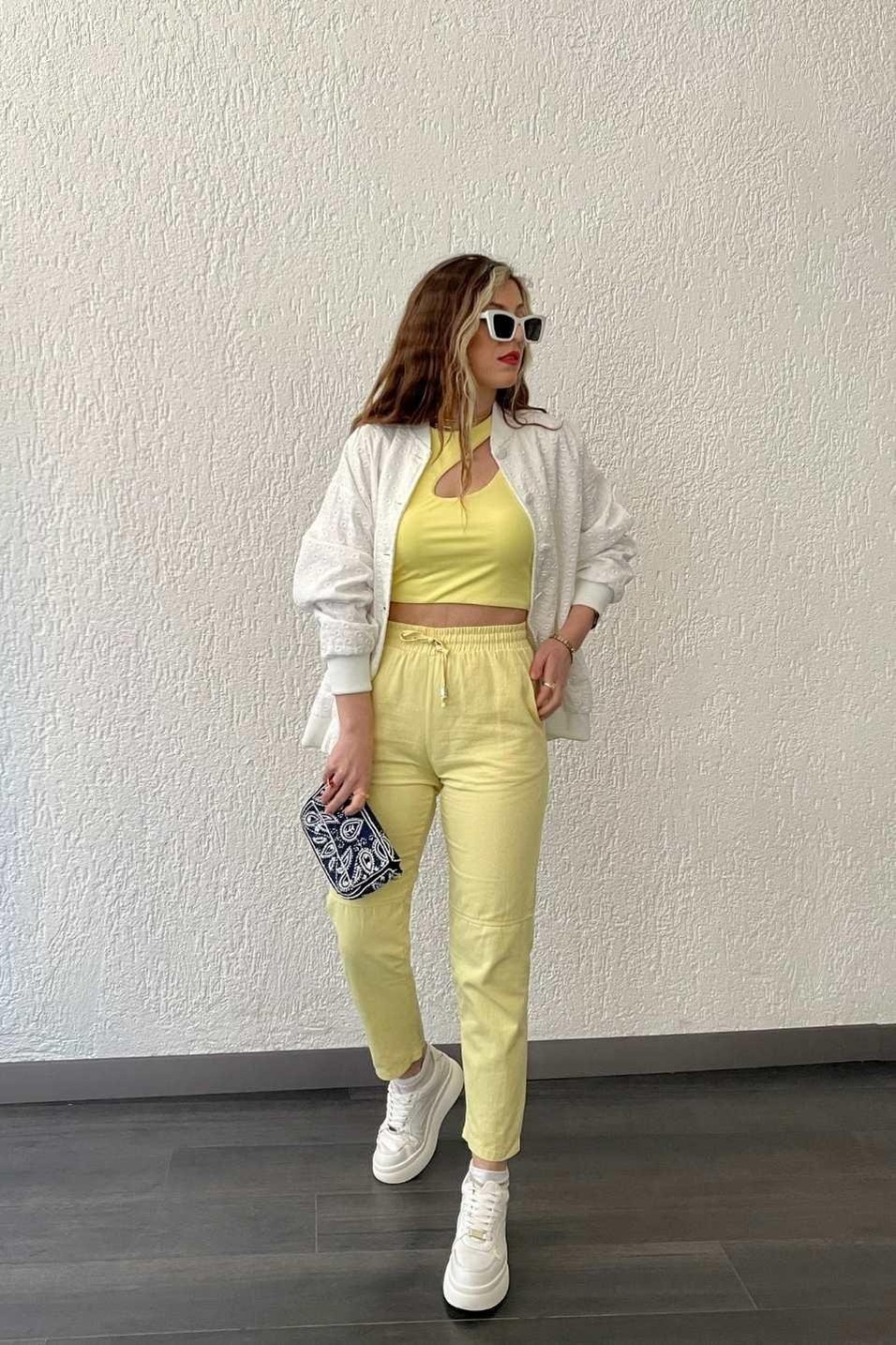 PantolonÇimalı Gabardin Pantolon Hardal