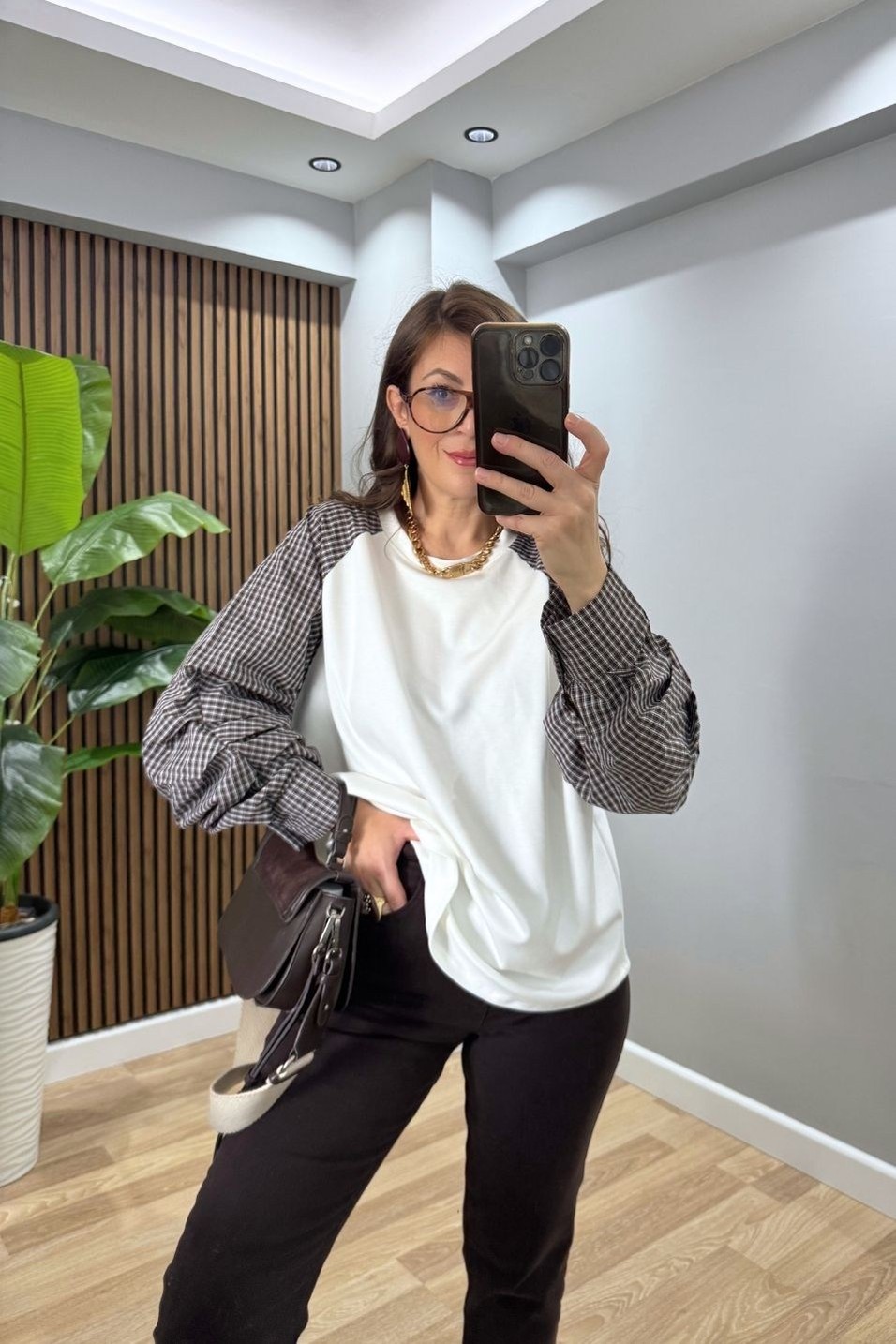 SweatshirtEkose Gömlek Kollu Oversize Sweatshirt Ekru