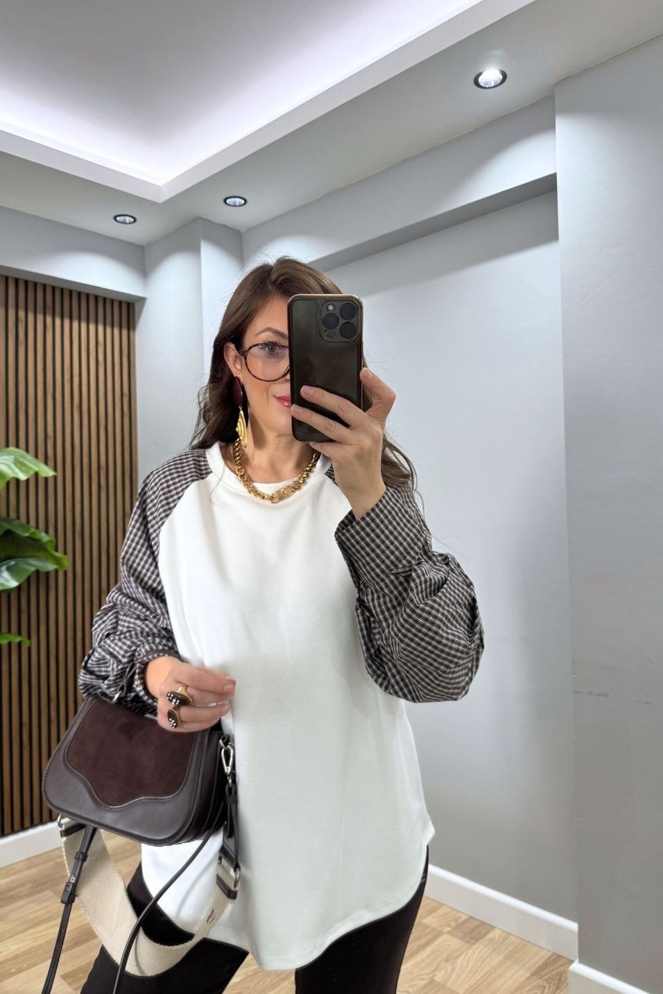 SweatshirtEkose Gömlek Kollu Oversize Sweatshirt Ekru