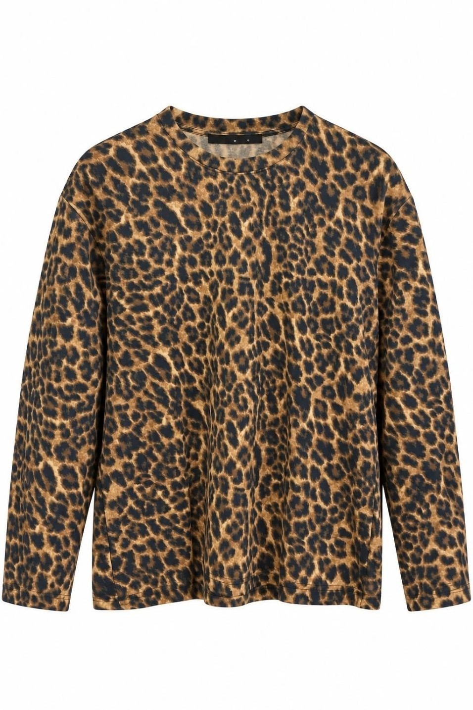 SweatshirtLeopar Desen Basic Sweat Kahve-Siyah