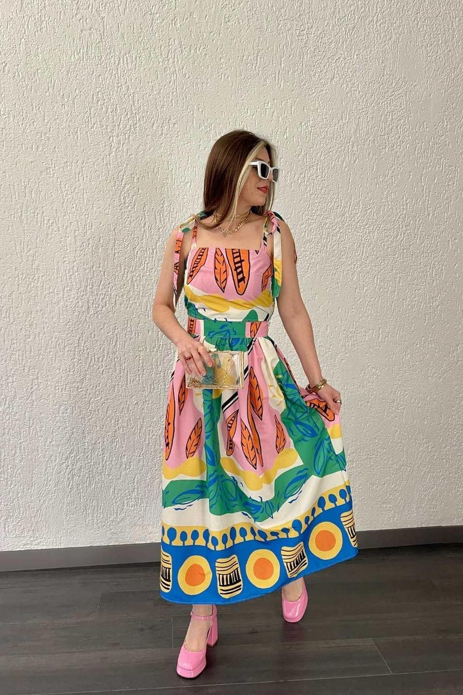 TakımDesenli İkili Takım Multi Color