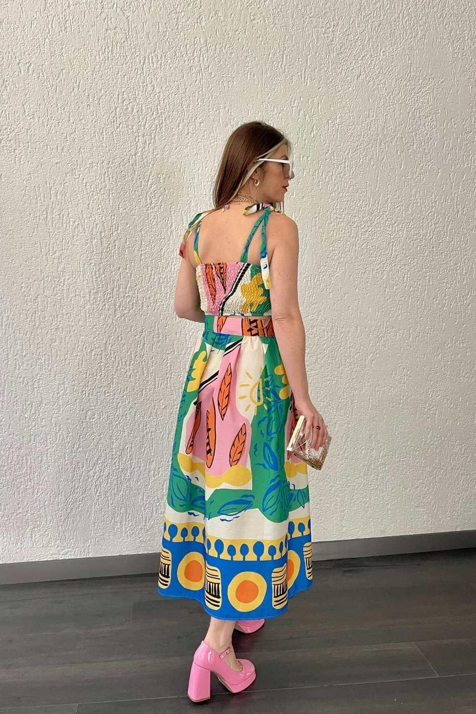 TakımDesenli İkili Takım Multi Color