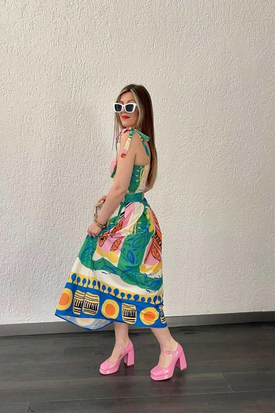 TakımDesenli İkili Takım Multi Color