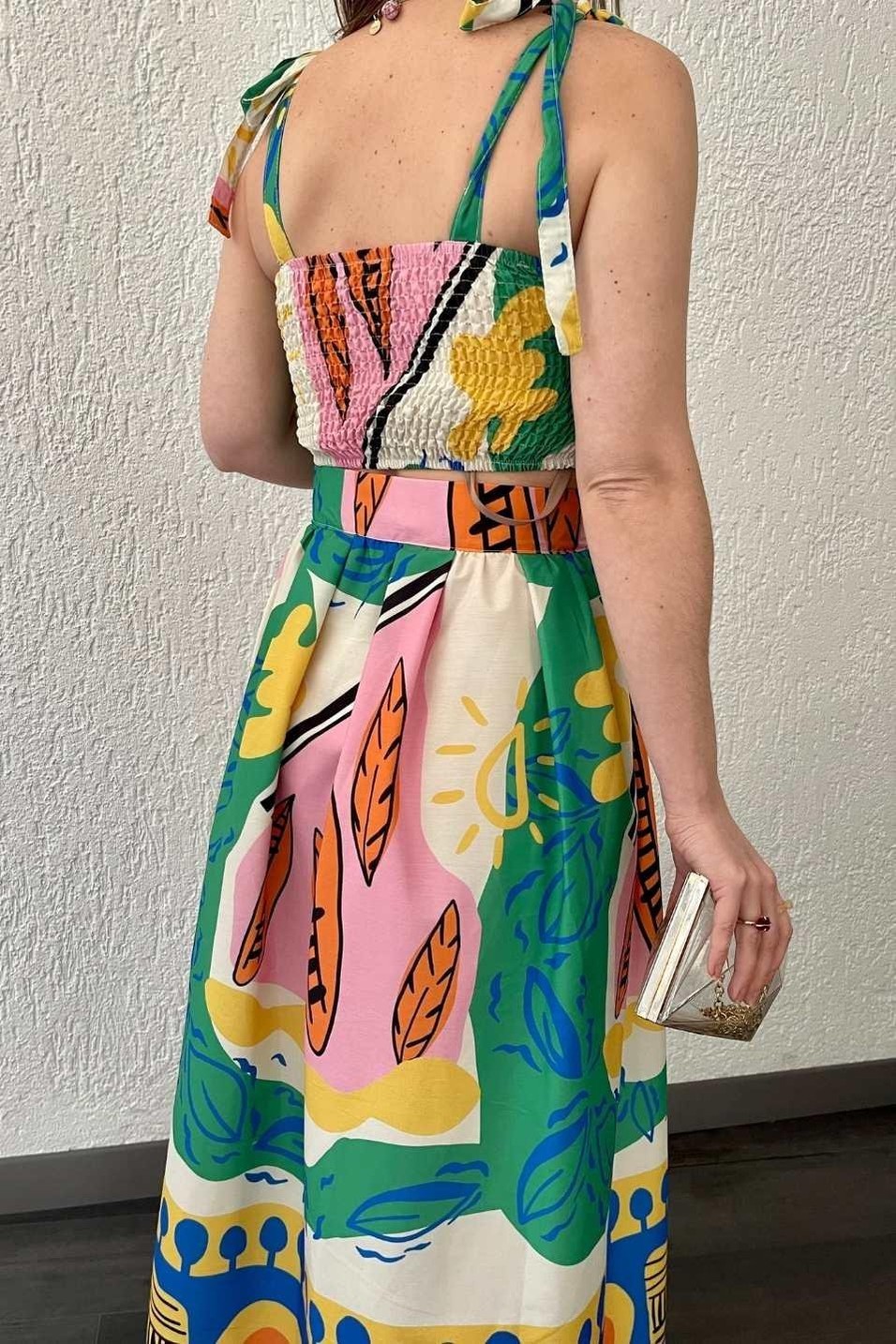 TakımDesenli İkili Takım Multi Color