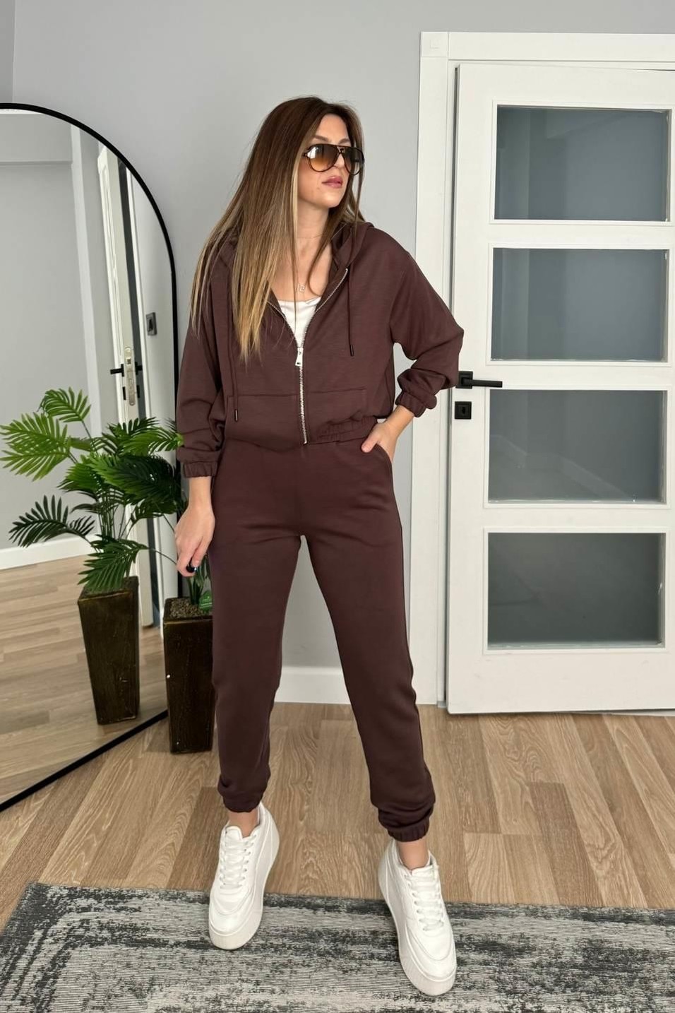 TakımFermuarlı Modal Takım Acı Kahve