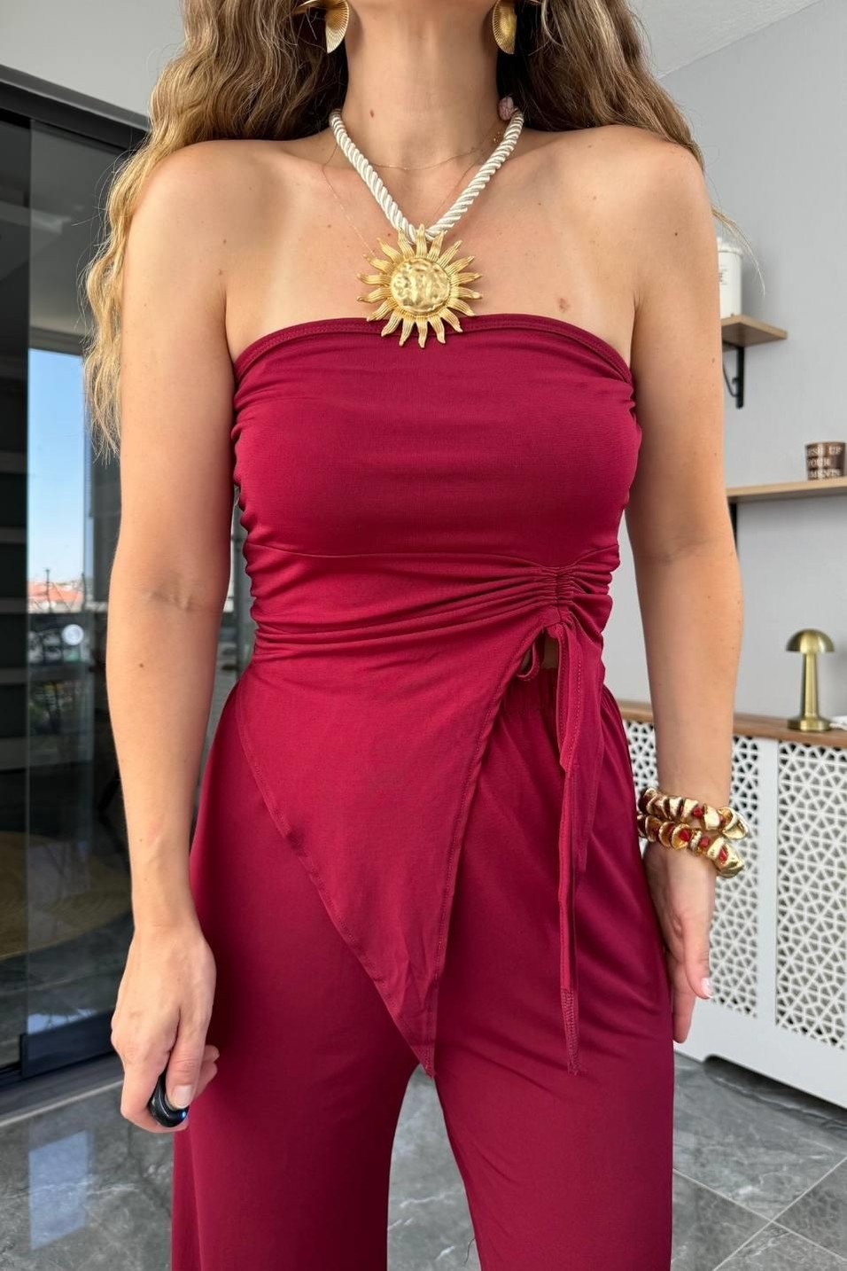 TakımMarka Model Straplez İkili Takım Bordo