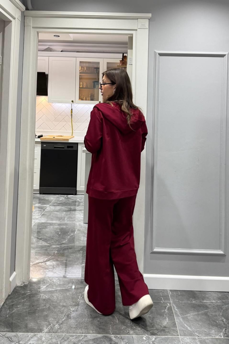 TakımÜçlü Set Eşofman Takımı Bordo