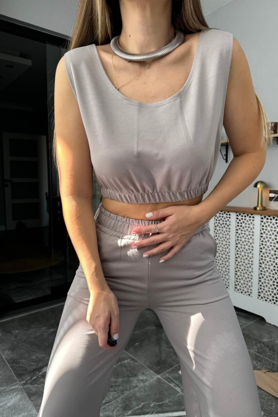 TakımÜçlü Set Eşofman Takımı Vizon