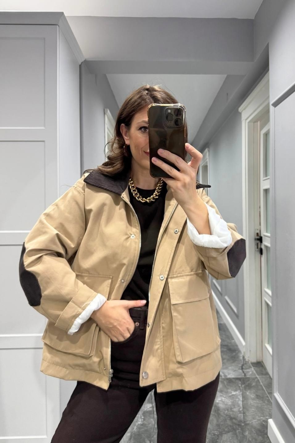 TrençkotVelvet Storm Trench Bej