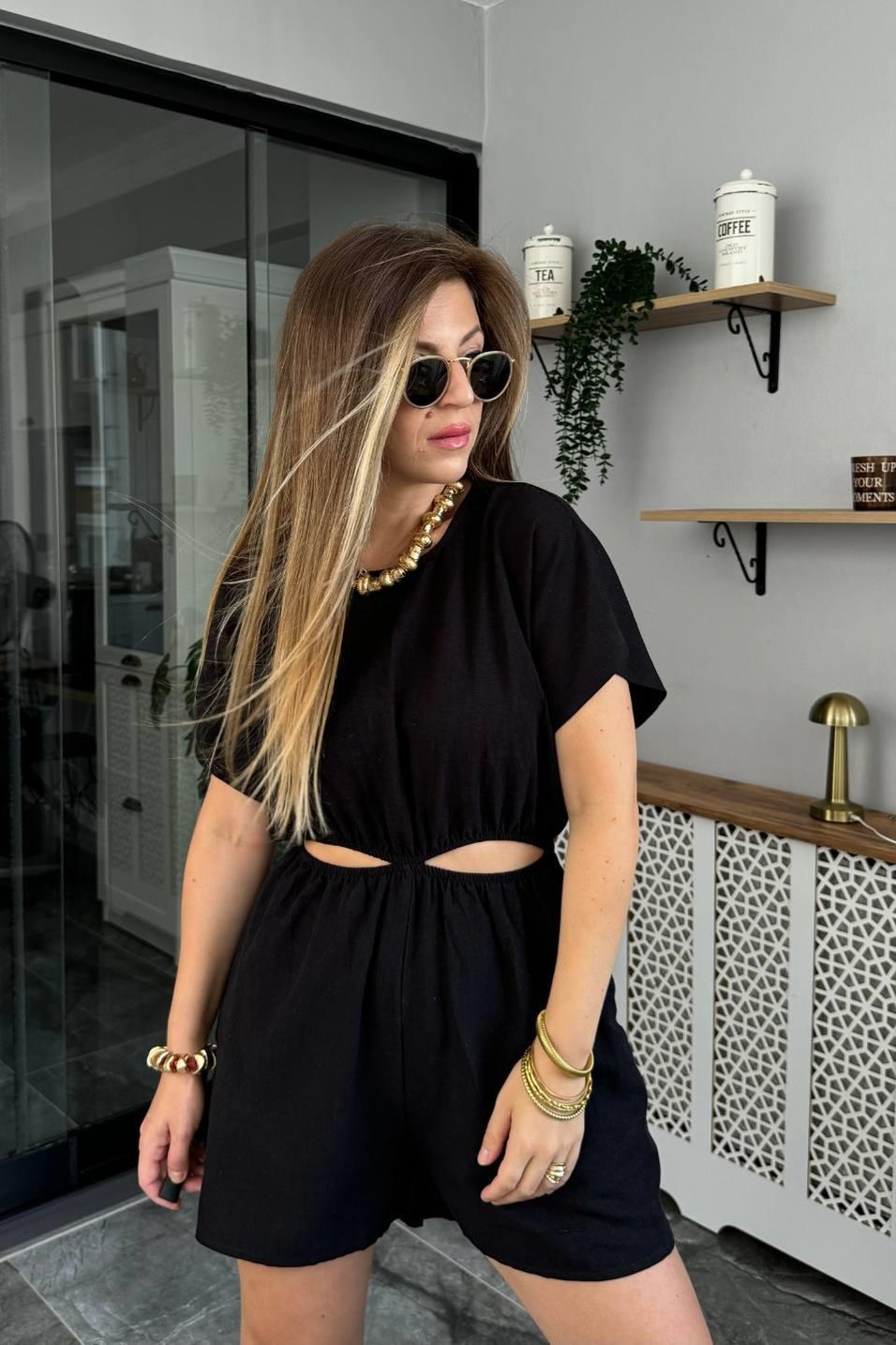 TulumZr Model Bel Dekolteli Tulum Siyah