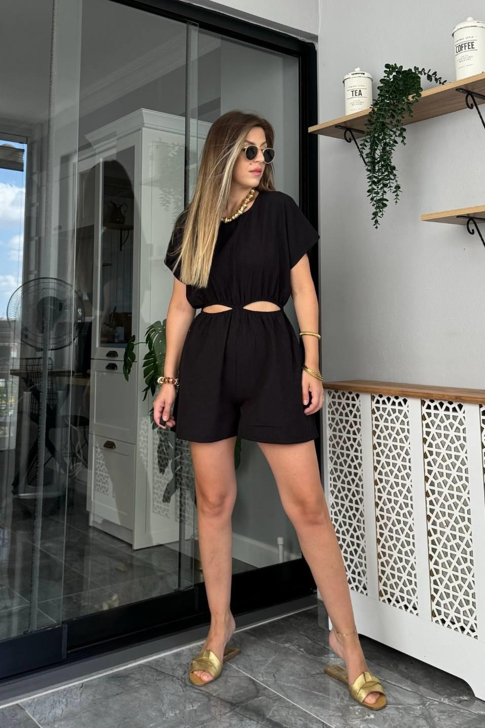 TulumZr Model Bel Dekolteli Tulum Siyah