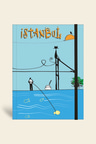 Renkli İstanbul Defter Çizgili Lastikli Boğaz