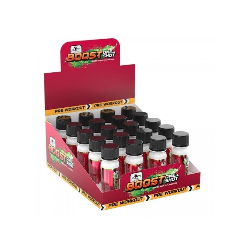 Torq Nutrition Boost One Shot 60 Ml 20 Adet — Yeşil Elma aromalı içmeye hazır pre-workout shot