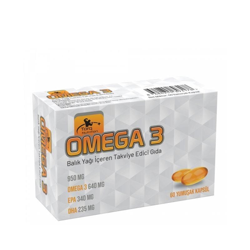 Torq Omega 3 balık yağı 60 yumuşak kapsül — kapsül başına 575 mg EPA ve DHA
