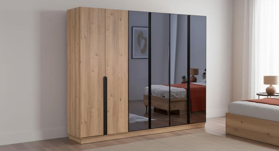 M271 Turna 6 Kapılı Gardırop(4 Aynalı)