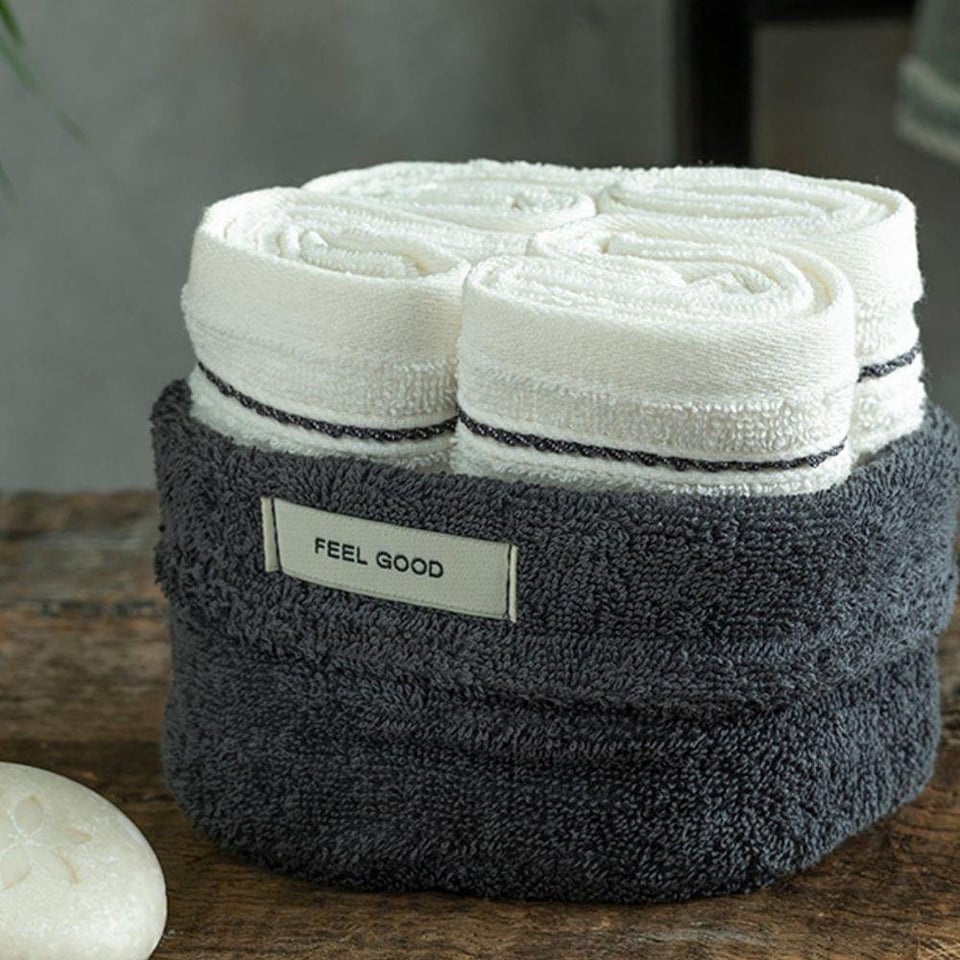 Englısh Home Quadro Antrasit Pamuklu El Havlusu Seti (4'lü) 30x40