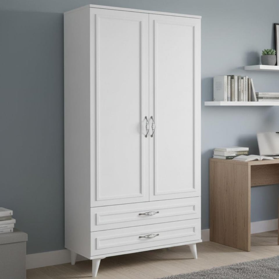 Sedef 2 Kapılı Gardırop Beyaz
