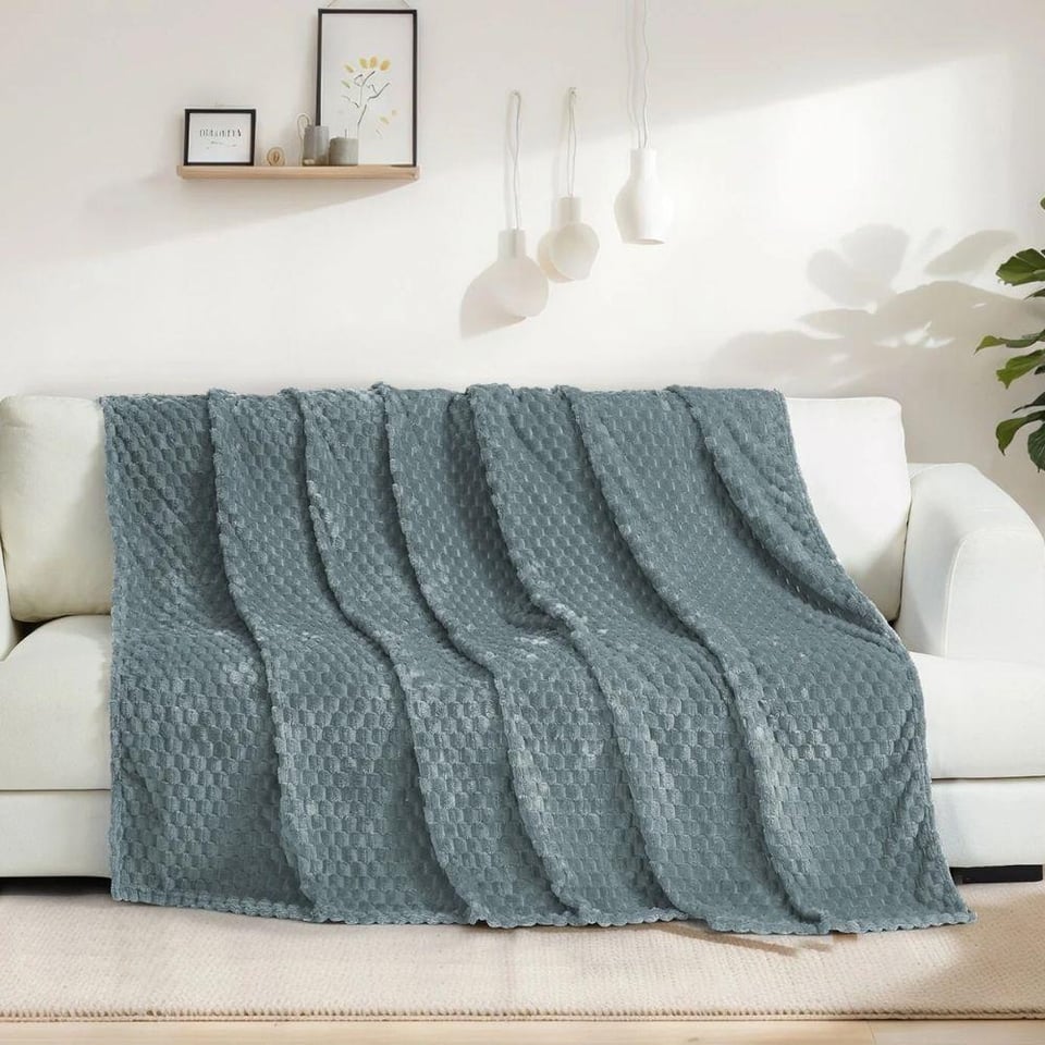 Daintyhome Petek Çok Amaçlı Örtü   Mavi