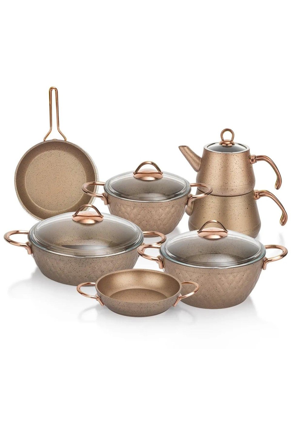 Schafer 1S6001-29002-BKR02 New Range Granit Çeyiz Seti-11 Parça Bakır