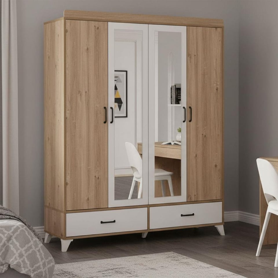 Dardason M112 Defne 4 Kapılı Gardırop